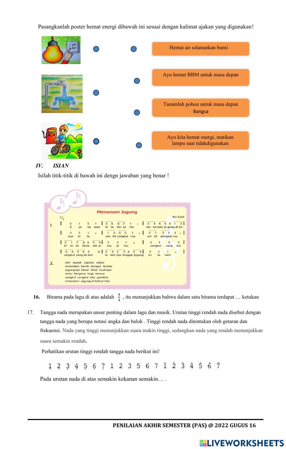 Penilaian Tengah Semester Tema 2