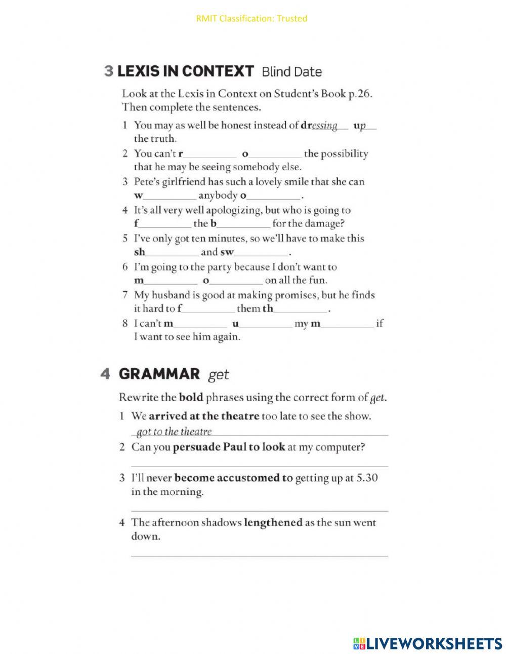 3A Advanced worksheet | Live Worksheets