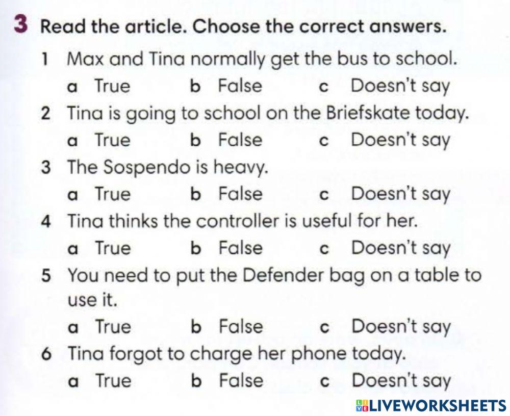 Wider World 3 - Unit 1 - Reading