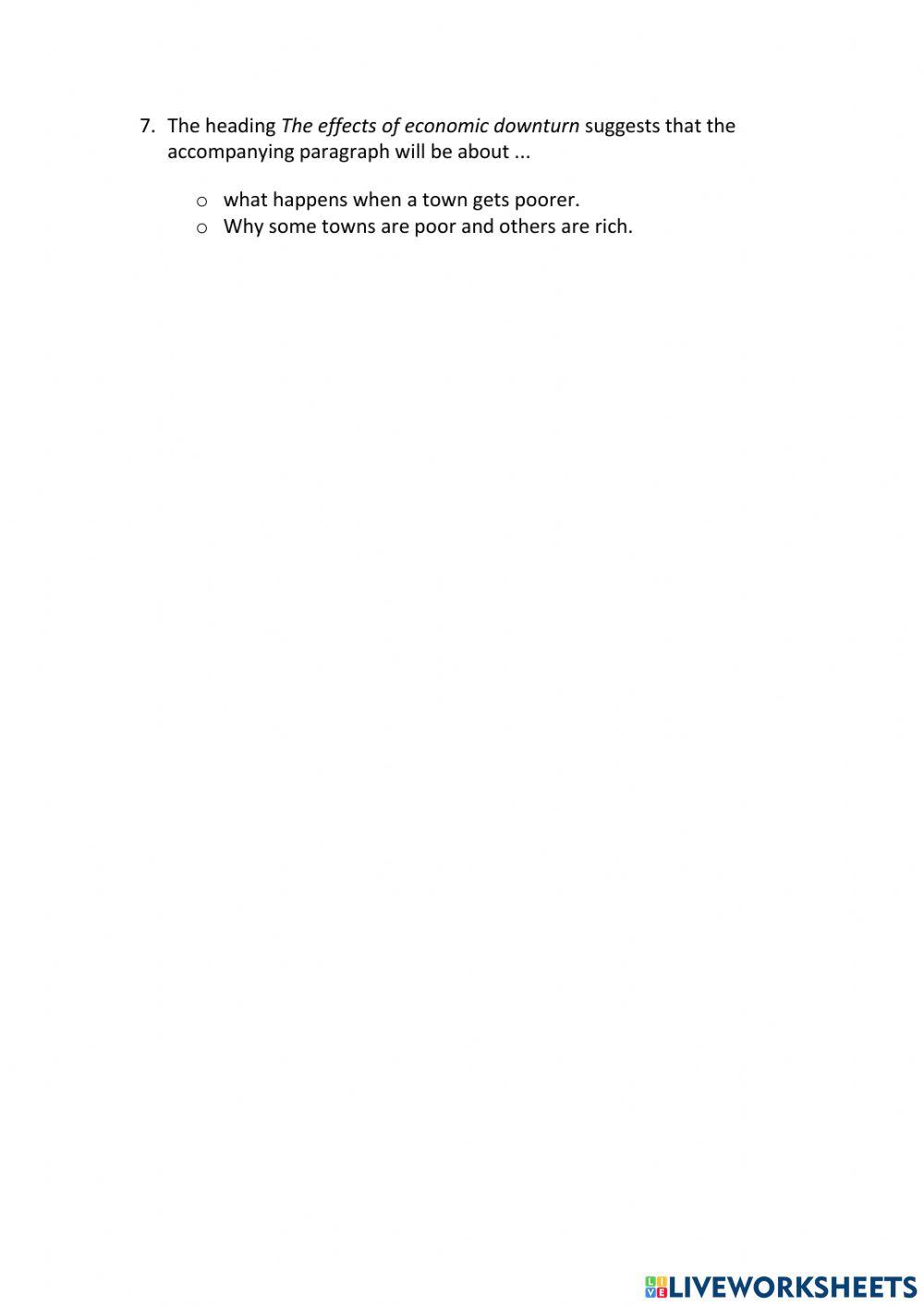 IE3, Unit 1, Reading, Exercise 5