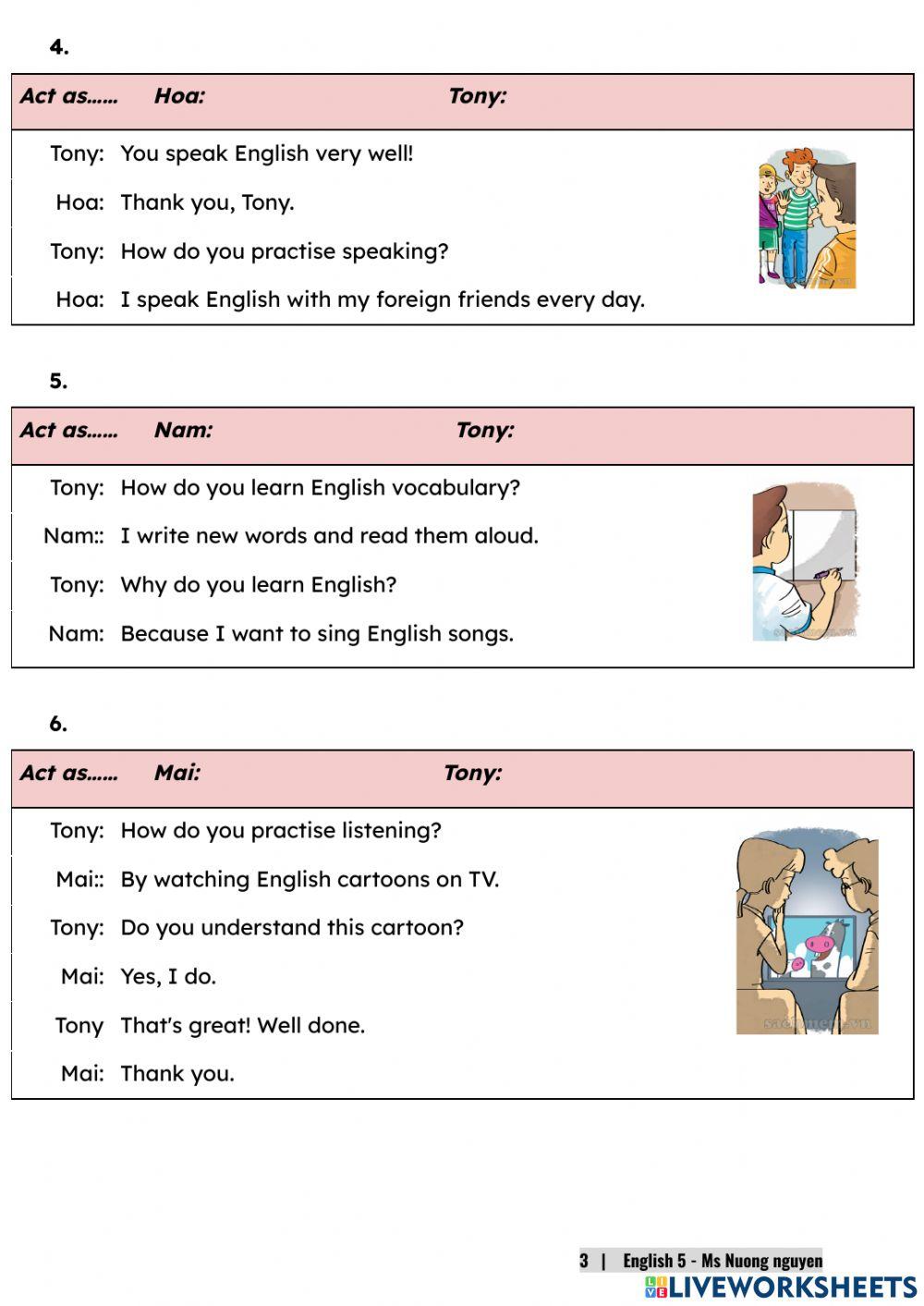 E5U7 (speaking) HOW DO YOU LEARN ENGLISH? -nuongnguyen