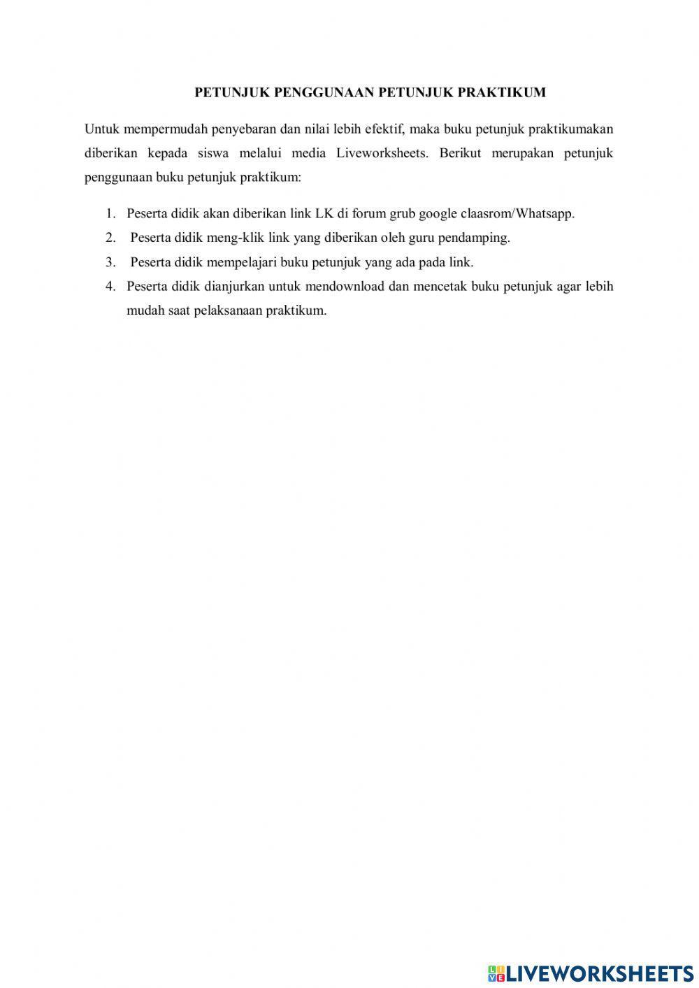 Buku petunjuk praktikum biologi kelas ix (teknologi ramah lingkungan)