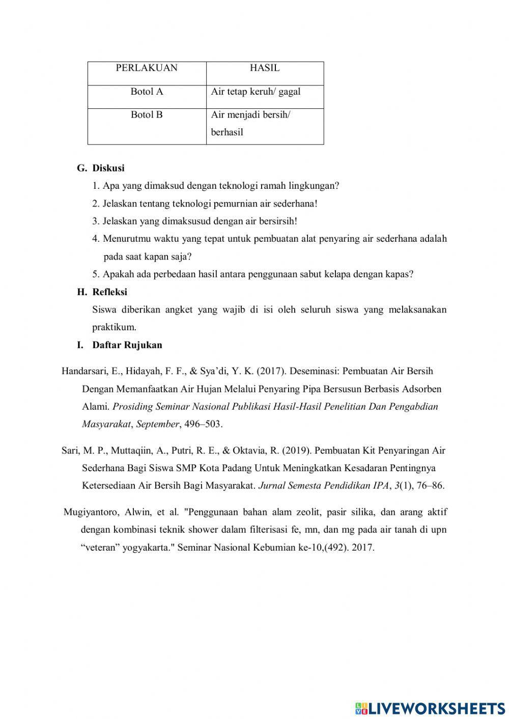 Buku petunjuk praktikum biologi kelas ix (teknologi ramah lingkungan)