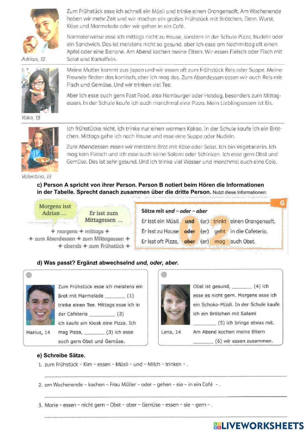 Gäste beraten und über die Speisen sprechen