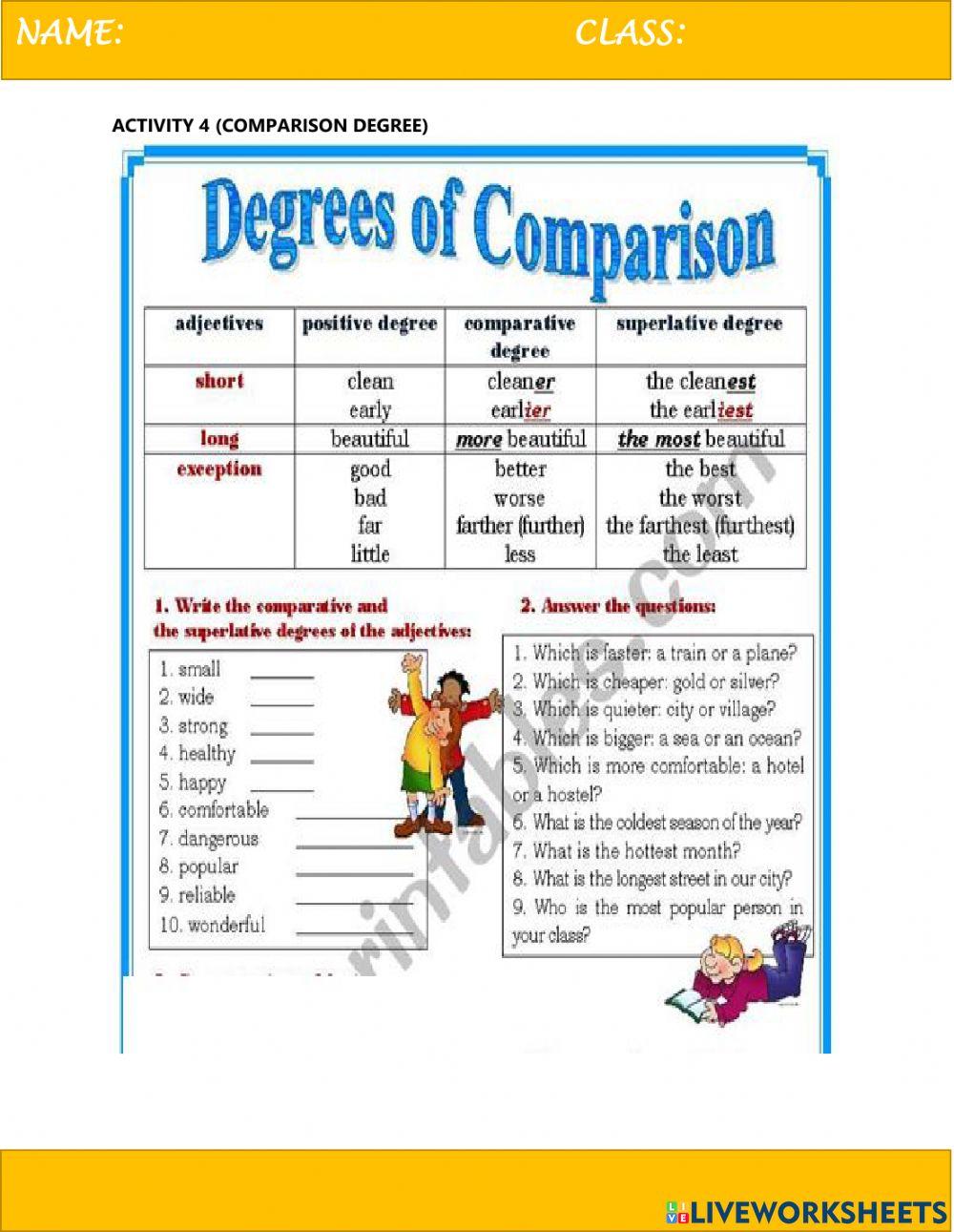 Comparison degree