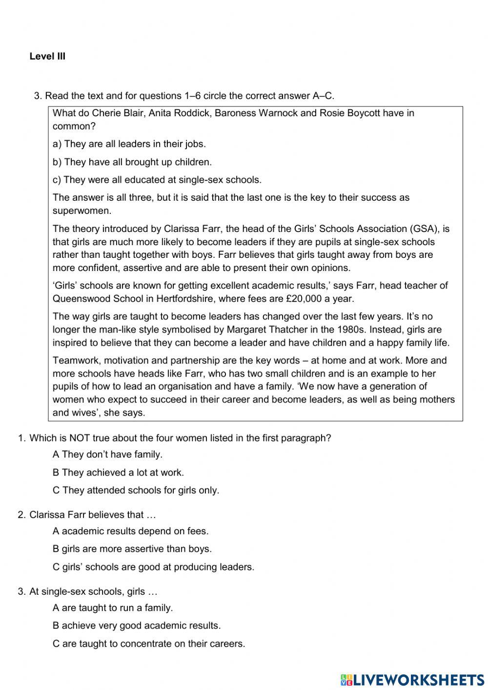 Oet progress test school