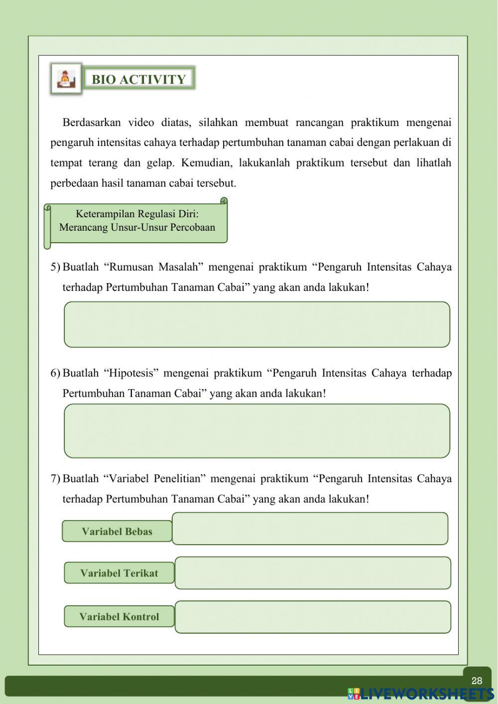 E-LKPD Pertumbuhan dan Perkembangan 2.