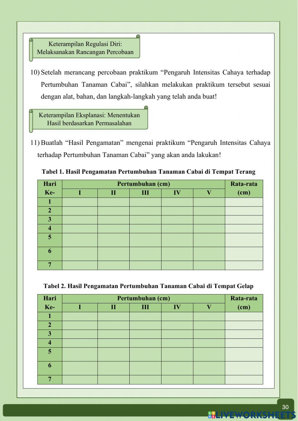 E-LKPD Pertumbuhan dan Perkembangan 2.