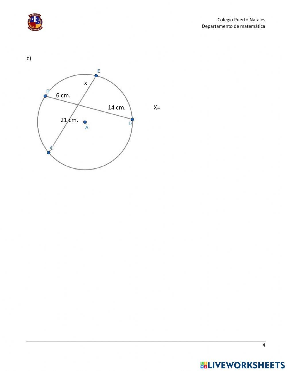Circunferencia, segmentos y angulos