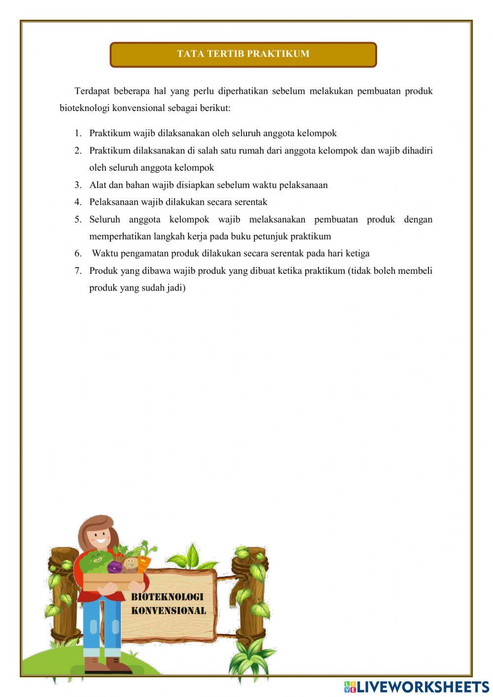 Buku Petunjuk Praktikum Biologi Konvensional