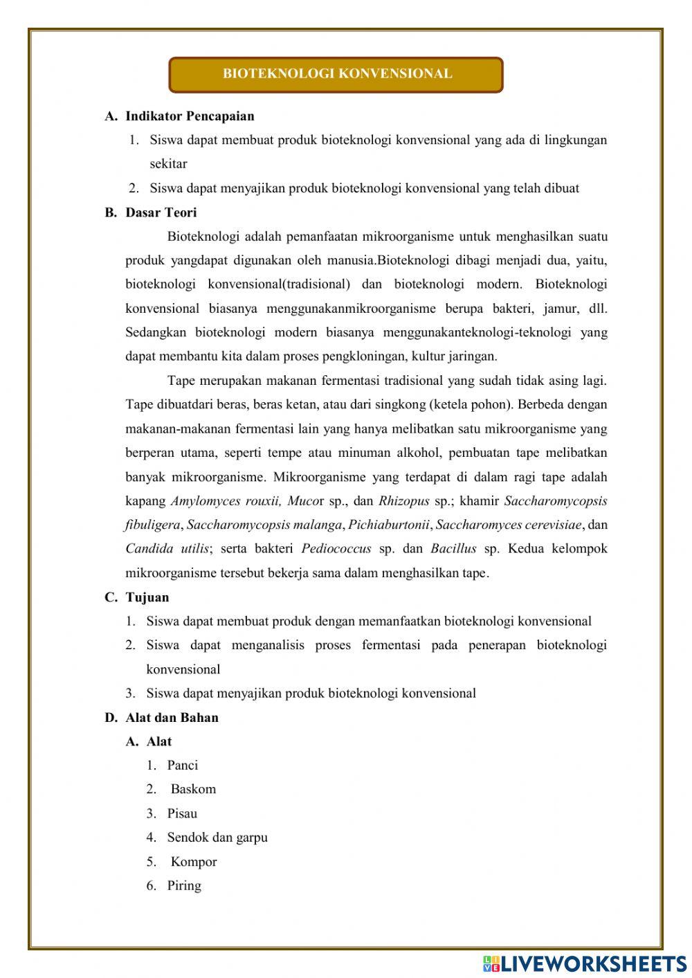 Buku Petunjuk Praktikum Biologi Konvensional