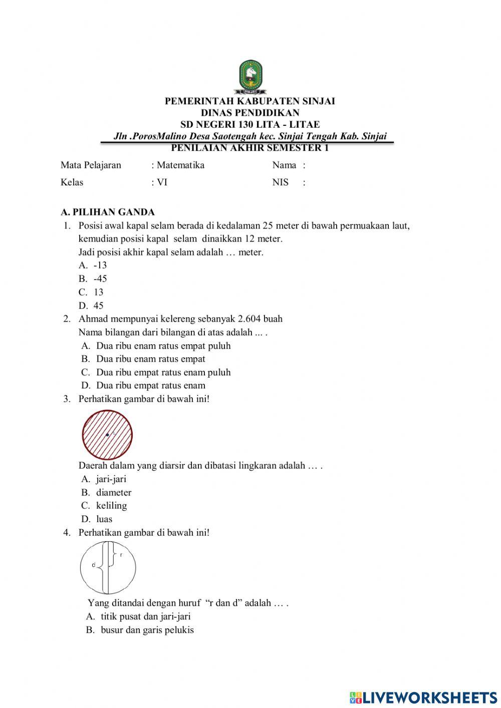 Belajar Tentang Matematika