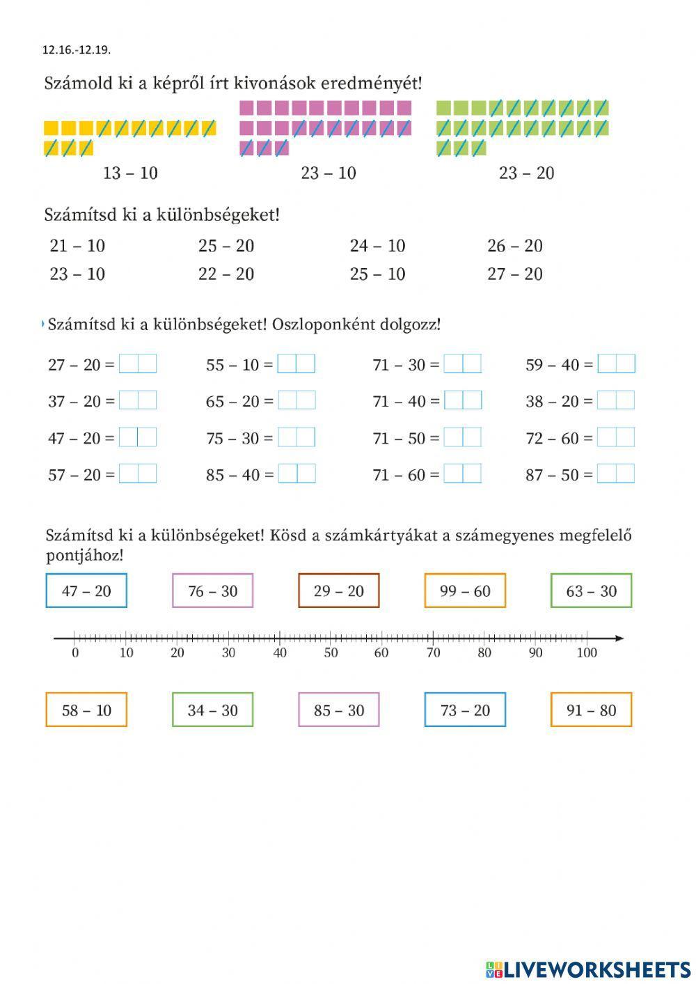 Összeadás tízes átlépés nélkül