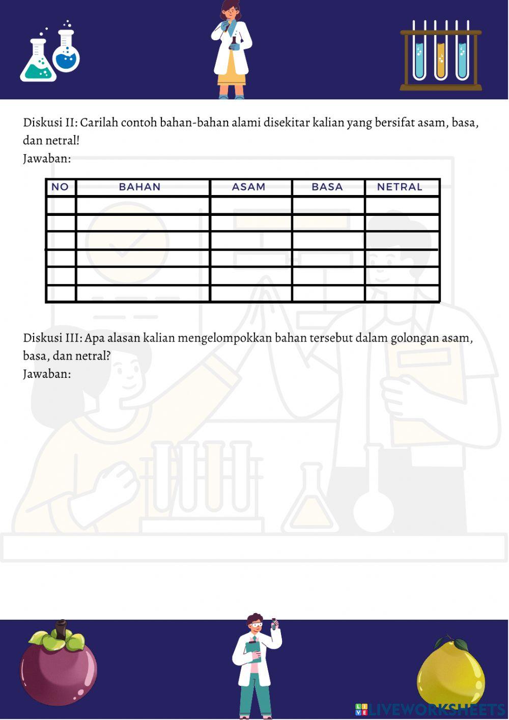 E-LKPD Praktikum Asam Basa berbasis Green Chemistry
