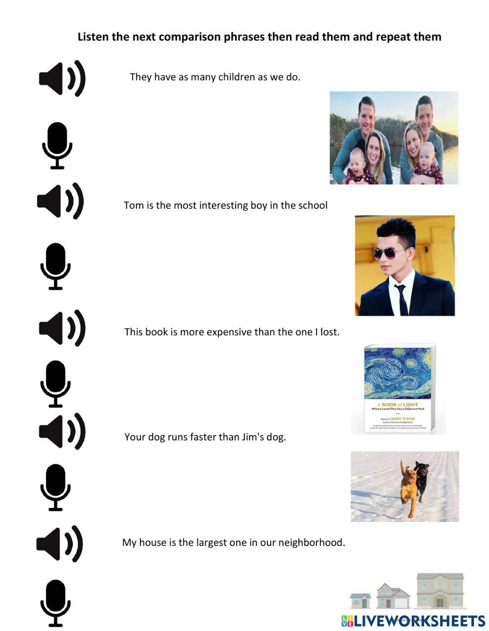 Comparative and superlative adjectives