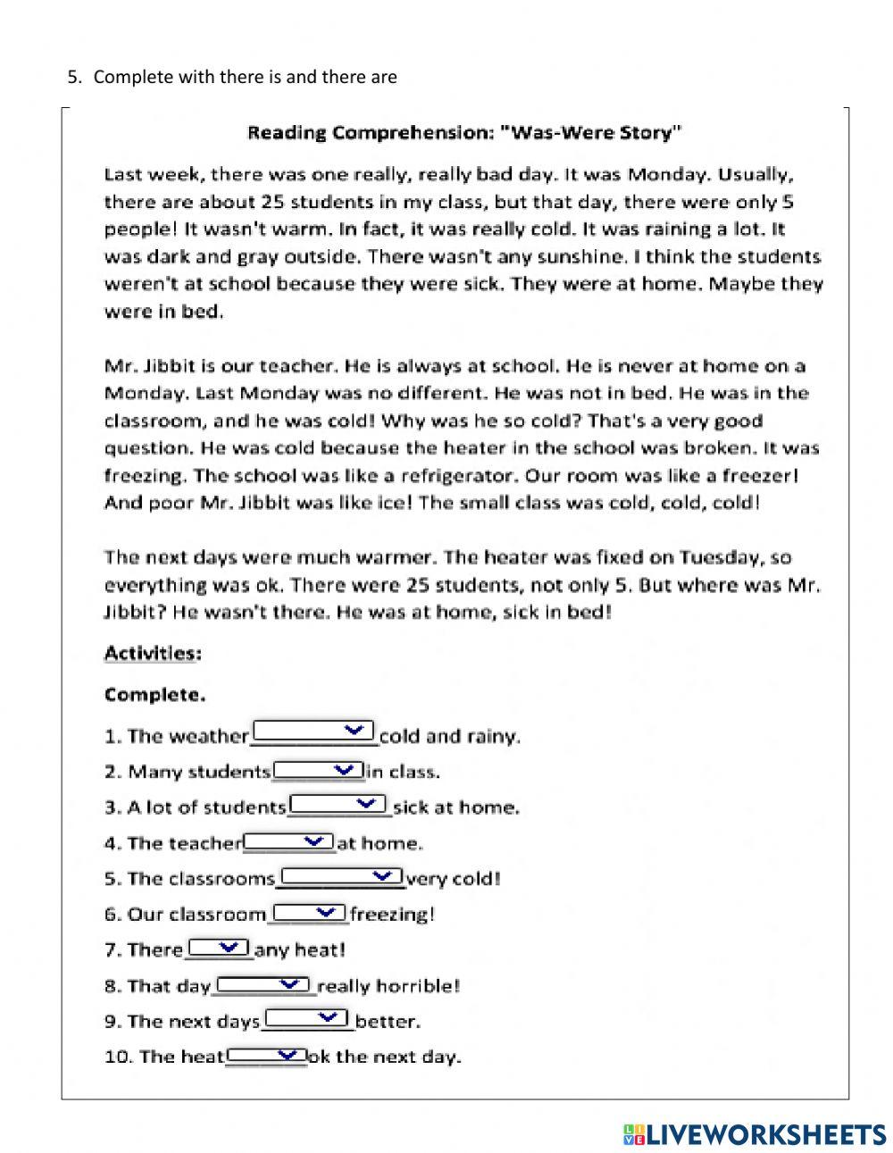 Using the verb to-be.