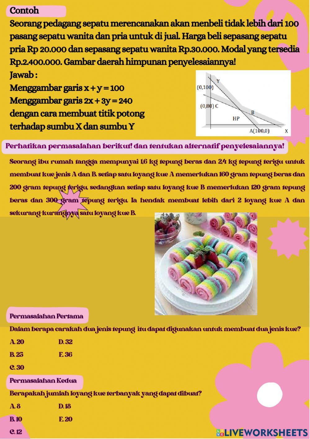 LKPD Sistem Pertidaksamaan Dua Variabel