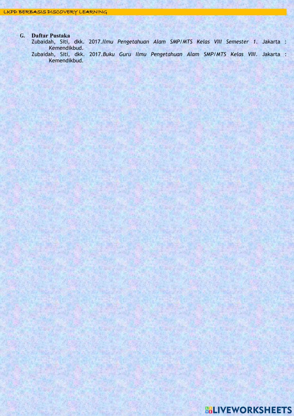 LKPD Frekuensi Denyut Jantung