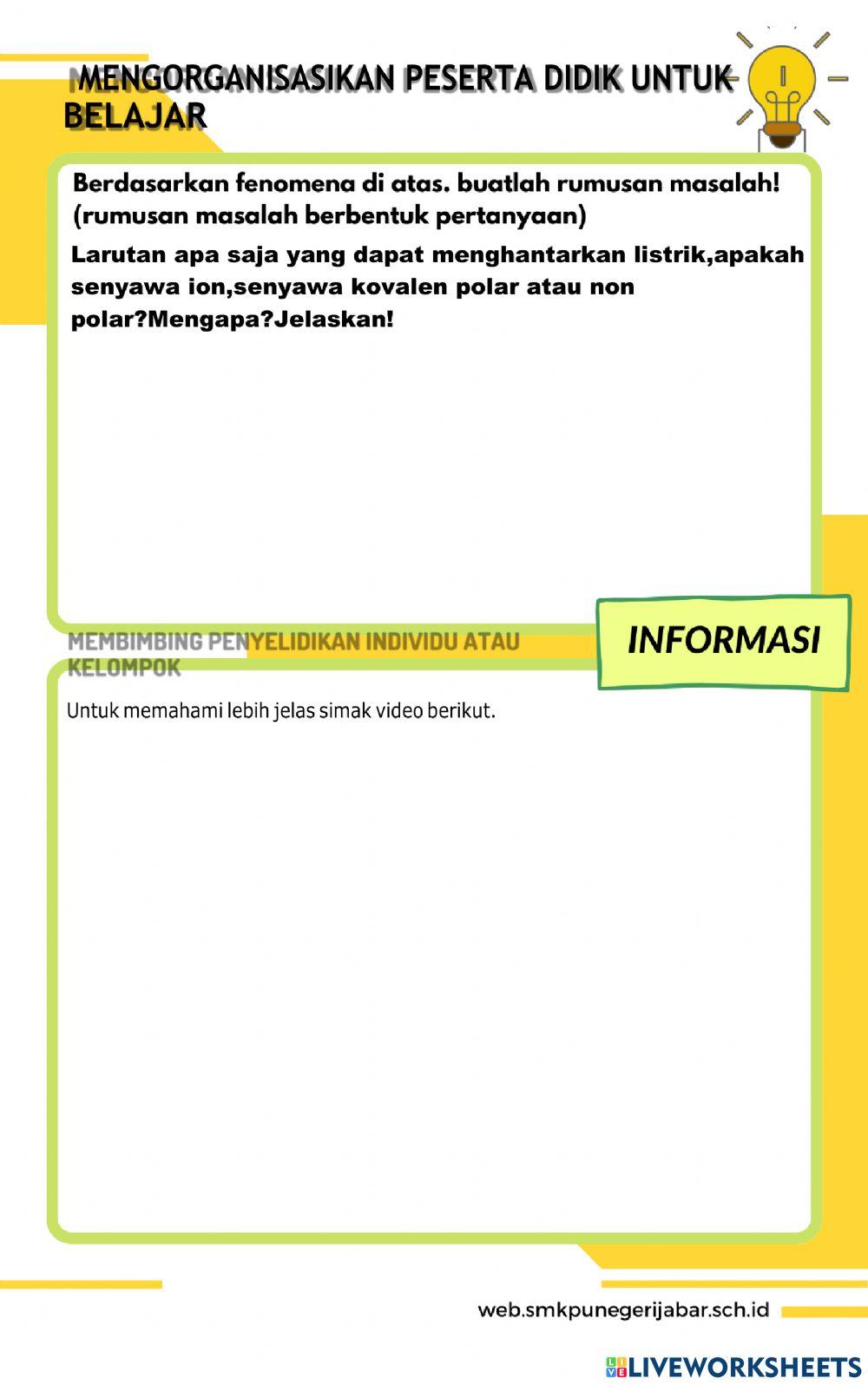 Larutan Elektroit dan Non Elektrolit