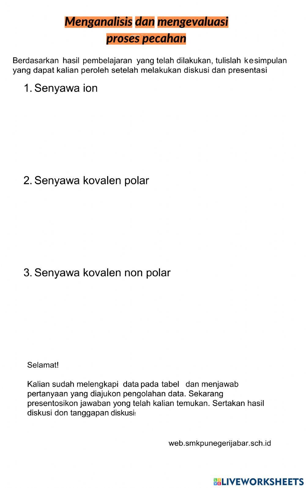 Larutan Elektroit dan Non Elektrolit