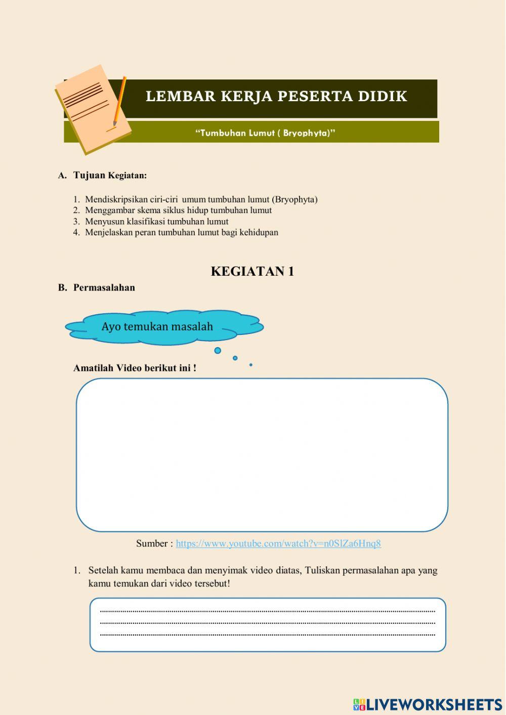 Kingdom Plantae: Tumbuhan Lumut