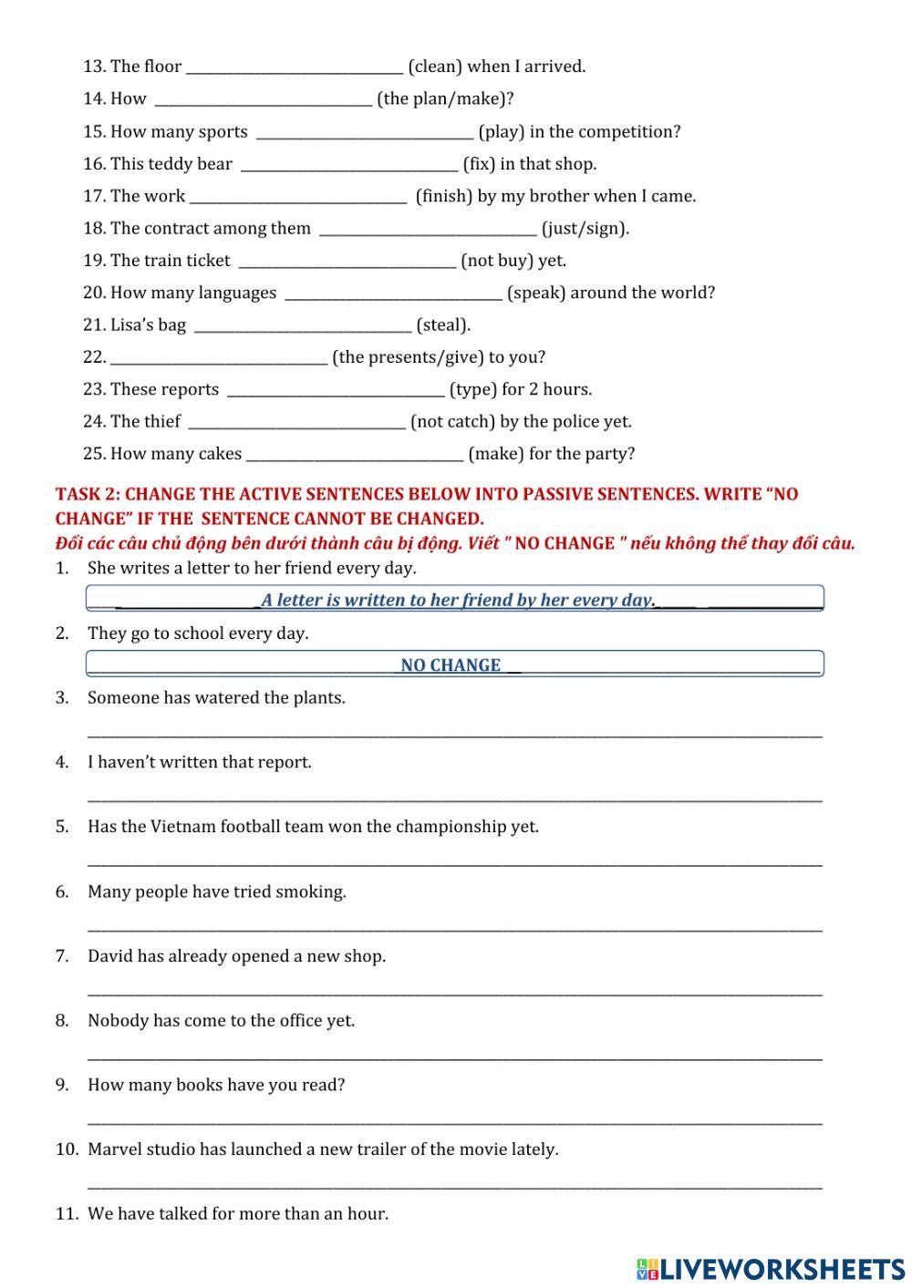 The passive perfect tenses 1