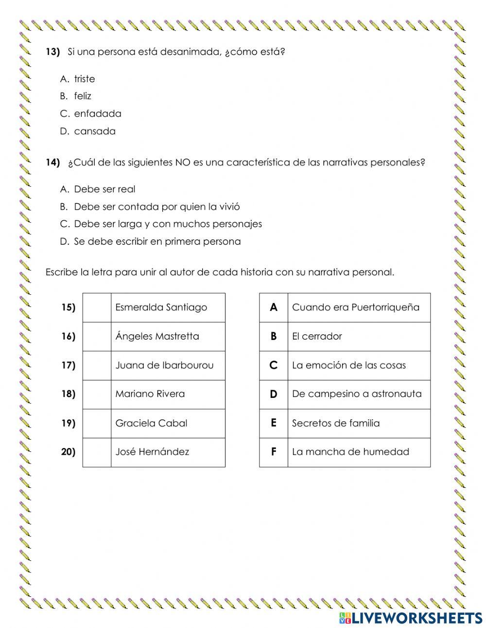 Trabajo de la mañana Lenguaje- Dic 12 a Dic 16