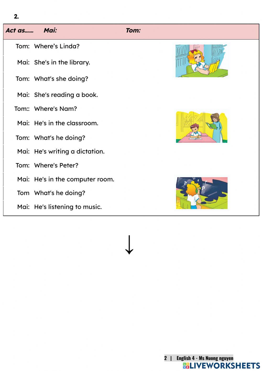 E4U9 (speaking) WHAT ARE THEY DOING? (Part 1) -nuongnguyen