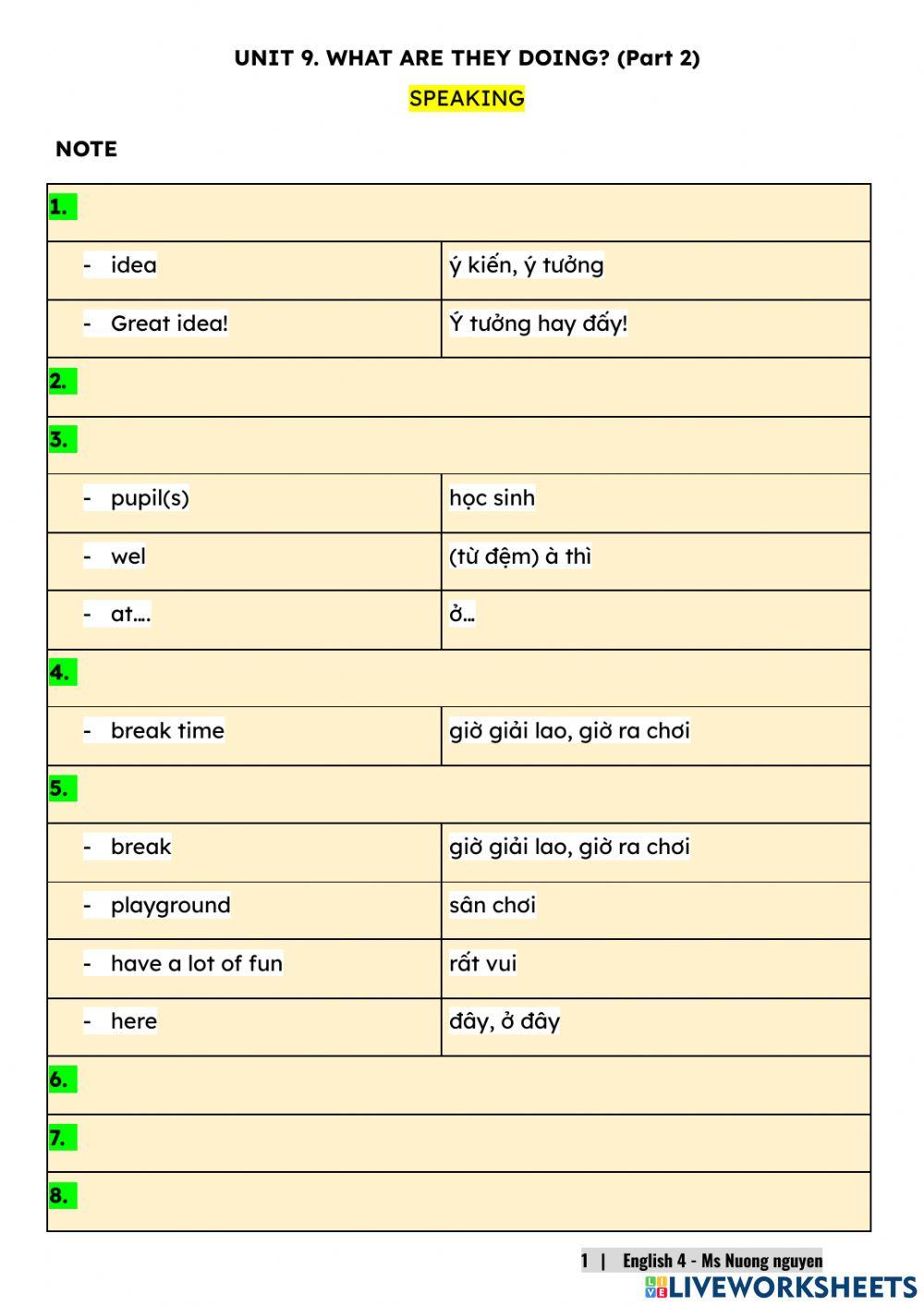 E4U9 (speaking) WHAT ARE THEY DOING? (Part2) -nuongnguyen
