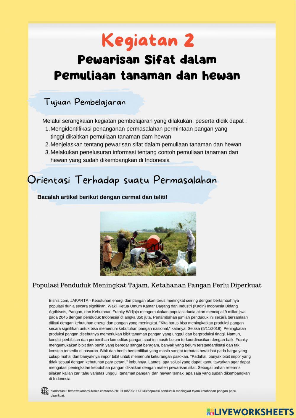 Lkpd penerapan pewarisan sifat