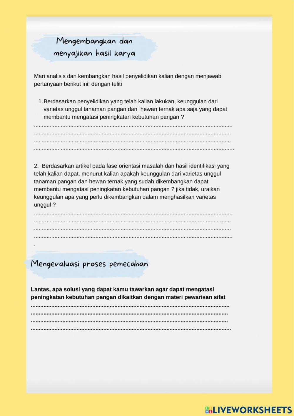 Lkpd penerapan pewarisan sifat