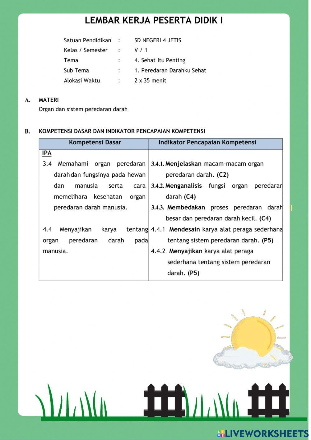 LKPD Interaktif Sistem Peredaran Darah