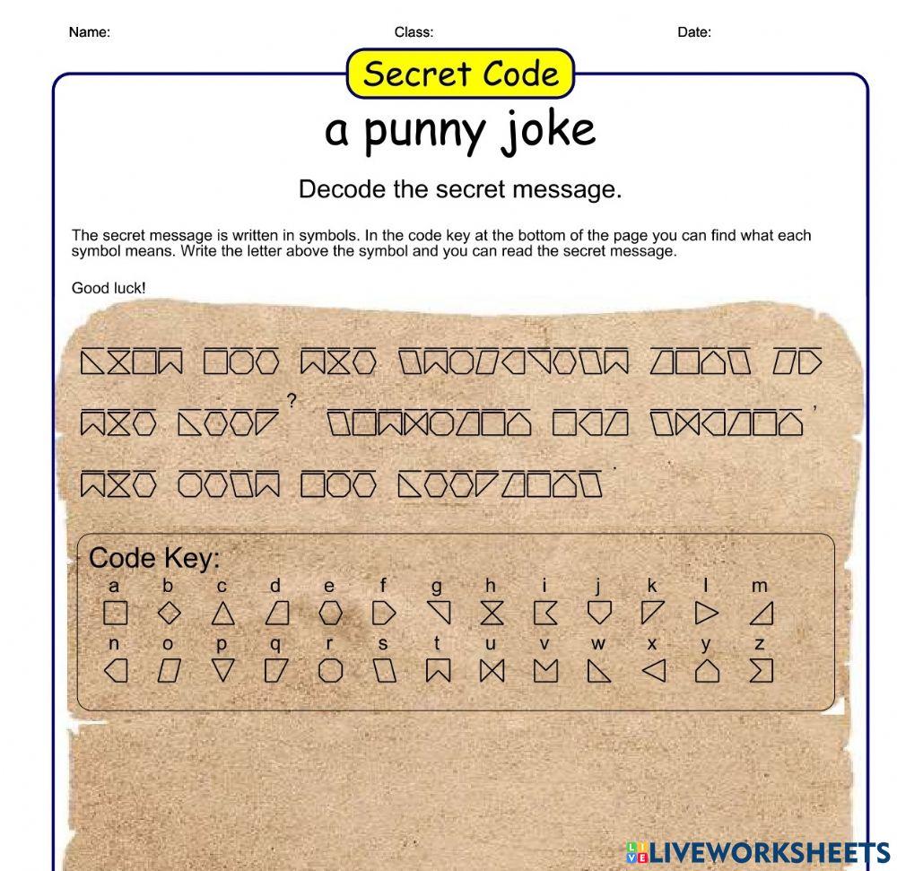 Decode interactive worksheet | Live Worksheets