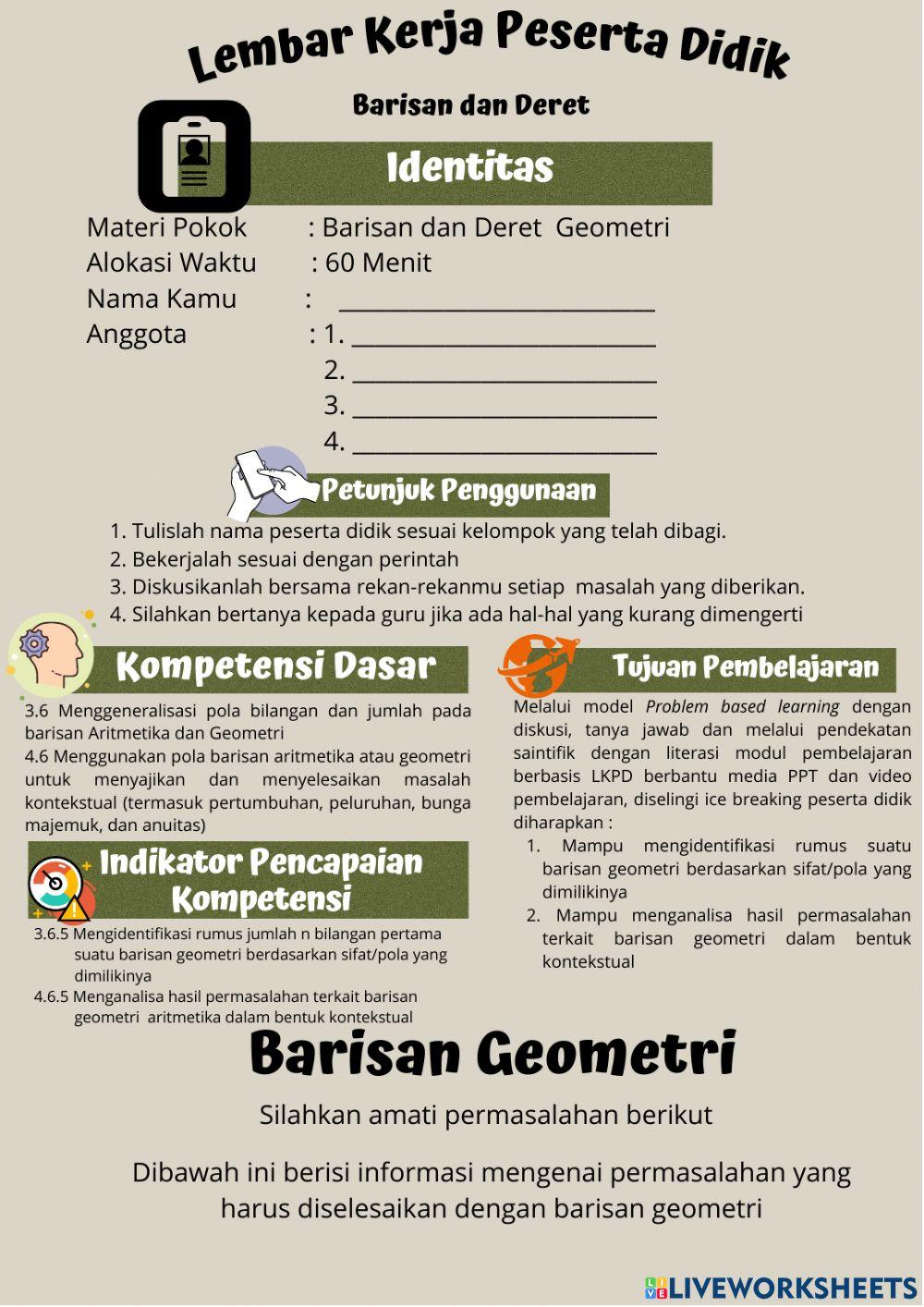 Barisan Geometri