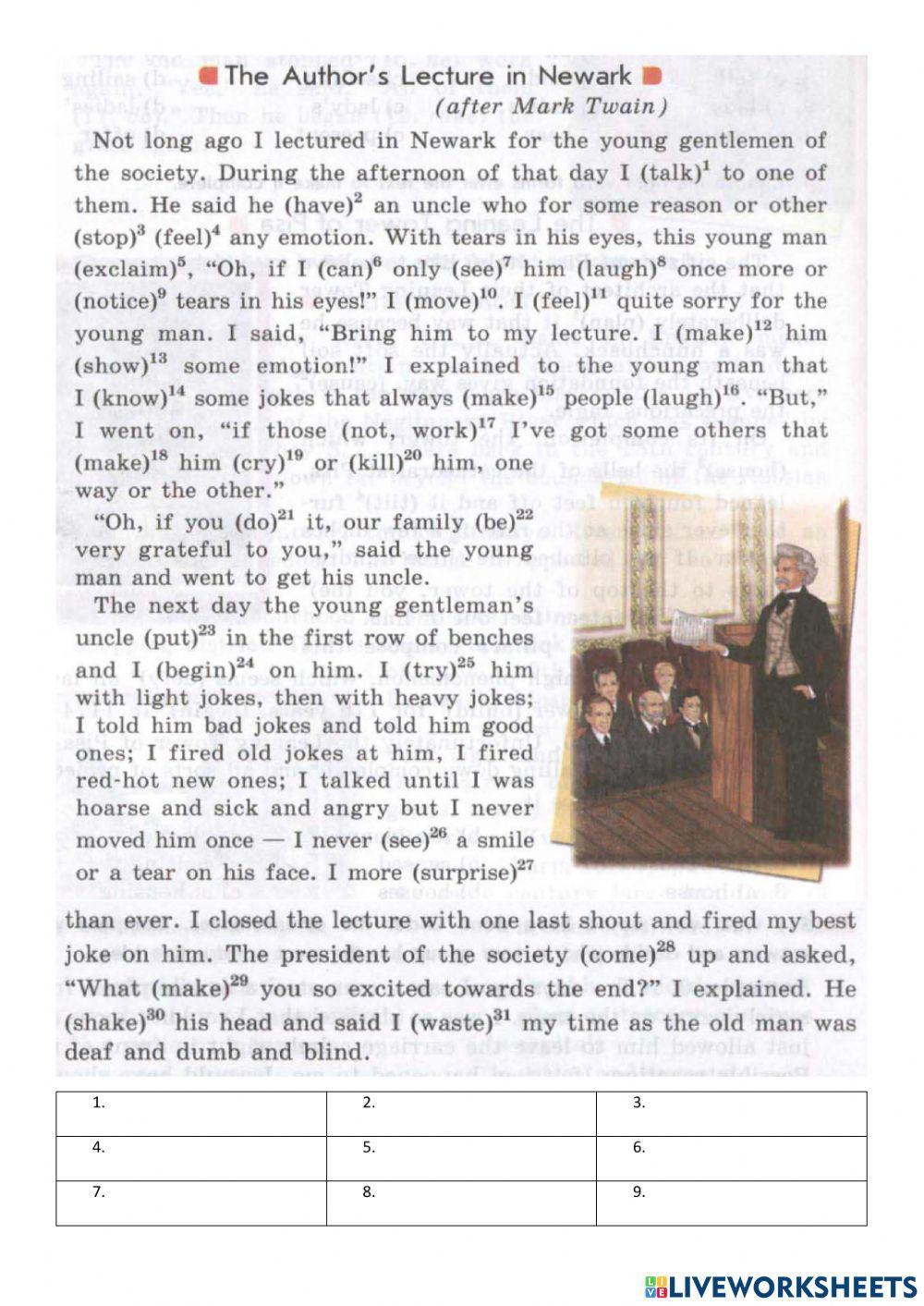 Mark Twain about architecture with humour