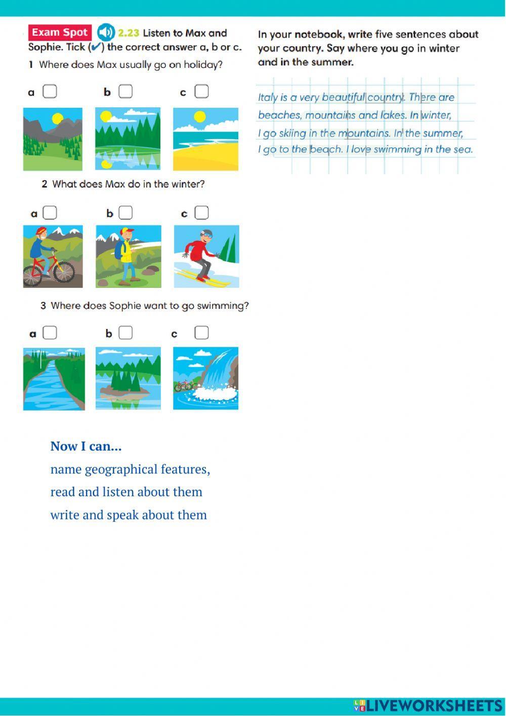 4 Big world. Geographical features. Vocabulary (Go getter 2)