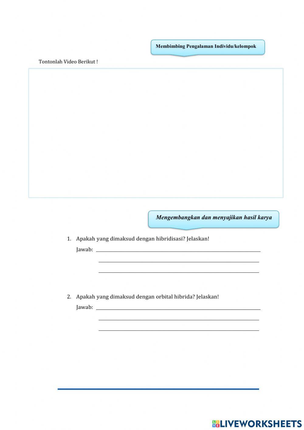 Bentuk Molekul dengan teori Hibridisasi