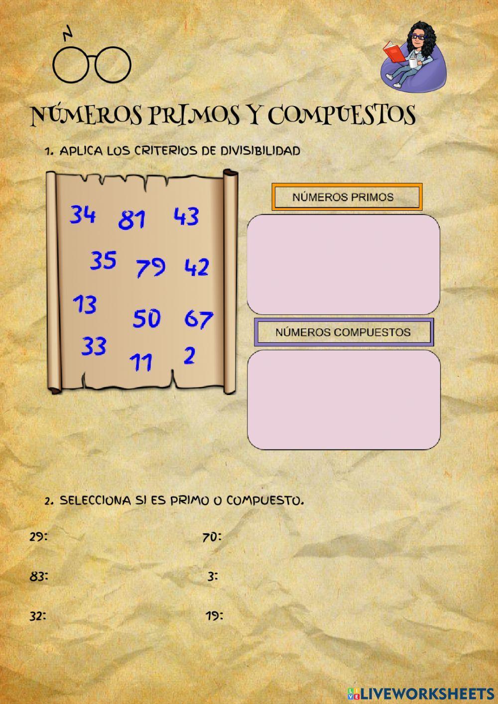 Números primos y compuestos