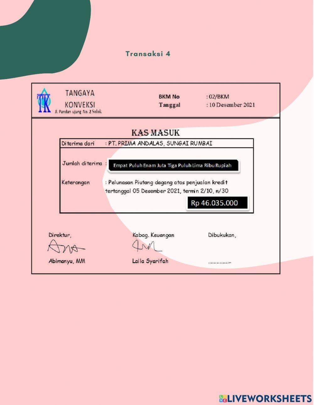 Entri penjualan pada myob accounting kel 1 worksheet live worksheets
