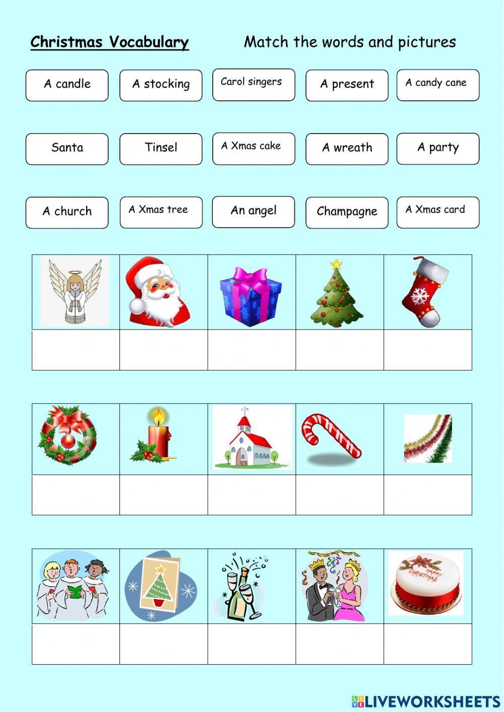 Xmas Vocabulary Xmas Vocabulary