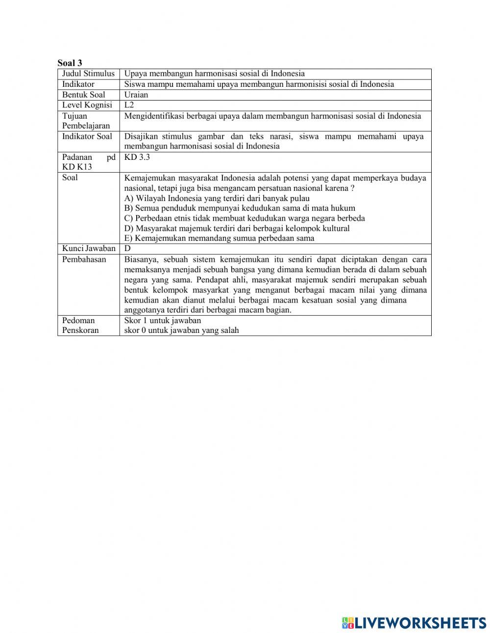 Upaya Membangun Harmonisasi Sosial