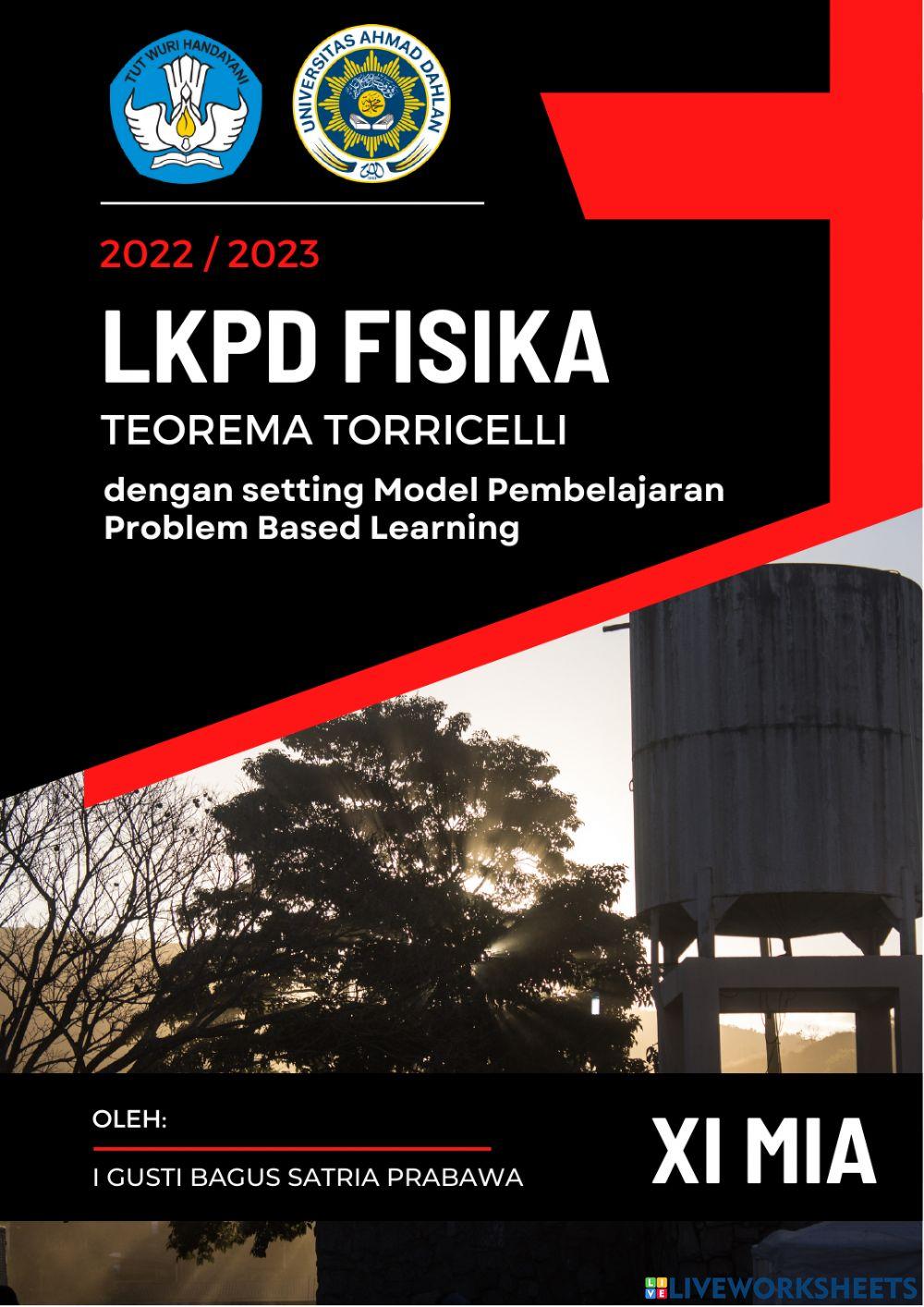 Fluida Dinamis: Torricelli