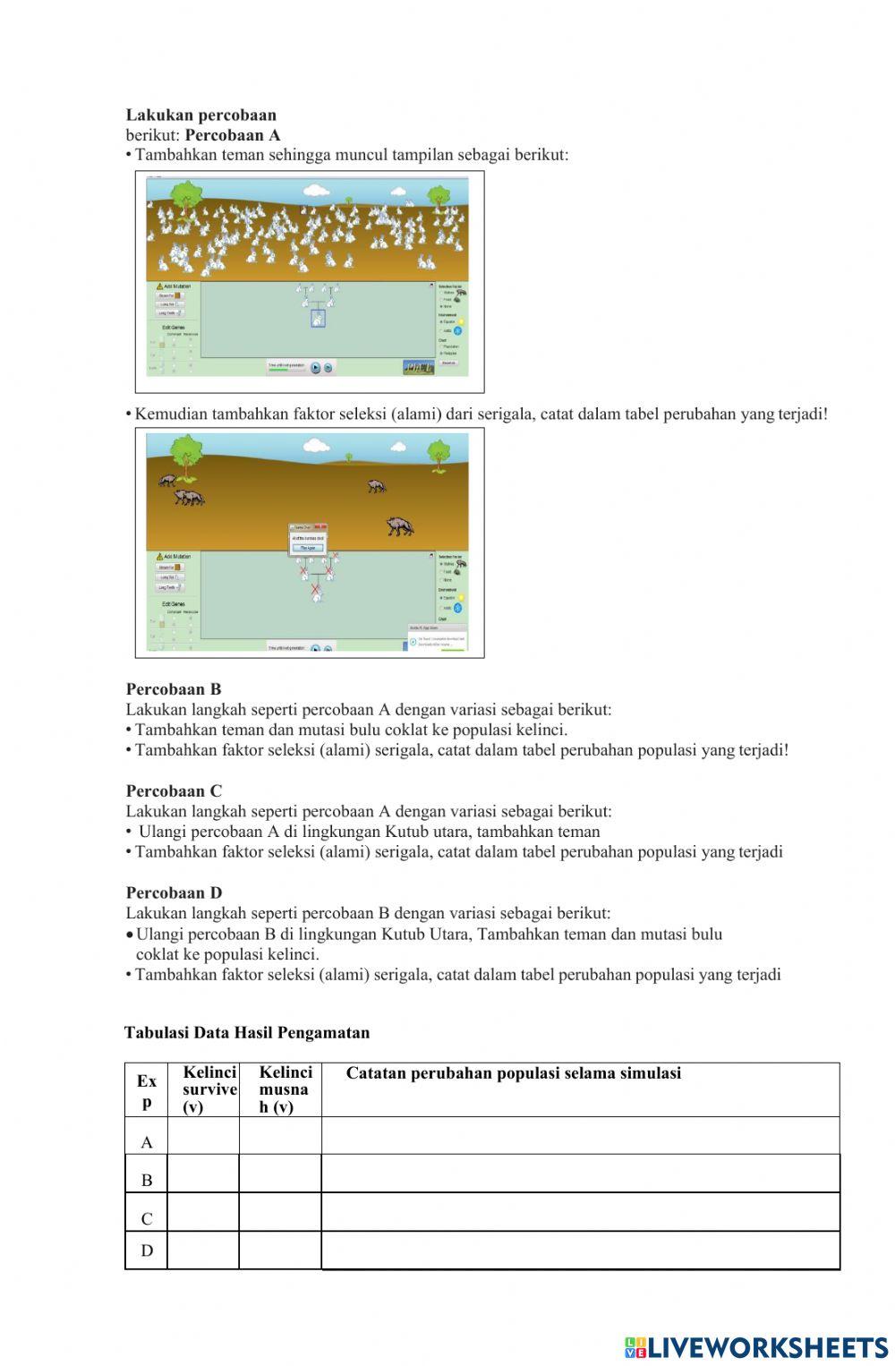 Simulasi Seleksi Alam