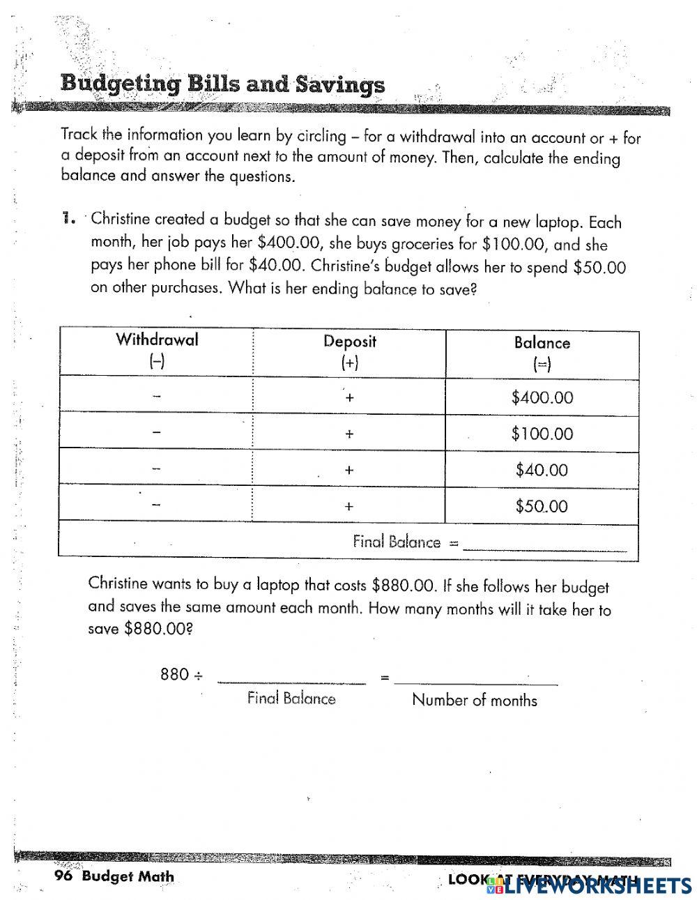 Financial Literacy - MidTerm