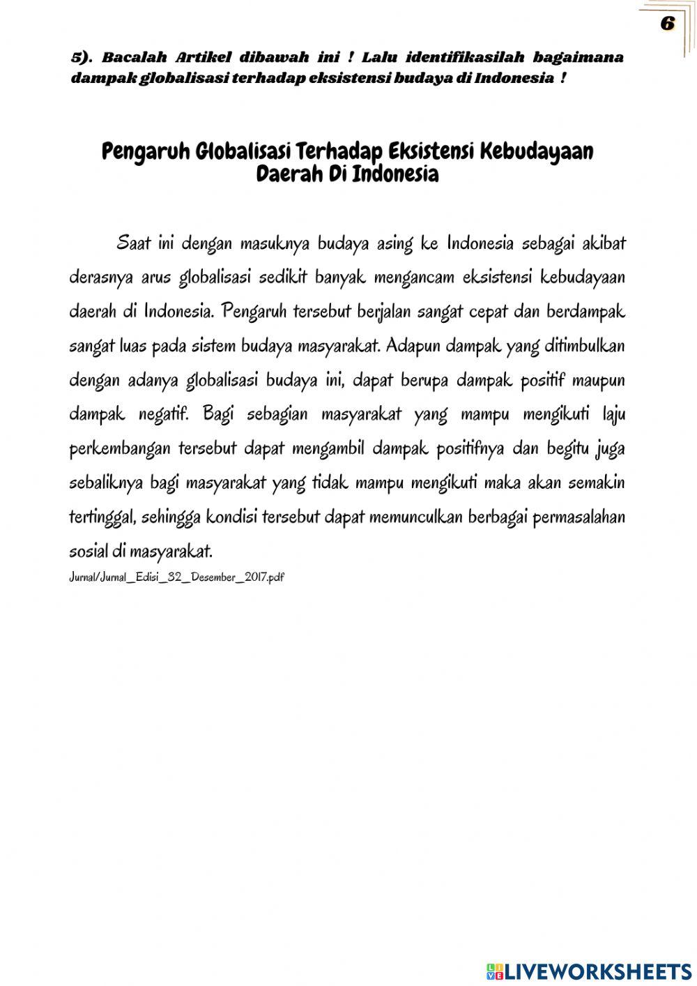 Lkpd Soisologi Kelas 12 Tentang Globalisasi dan Dampak Ketimpangan Sosial