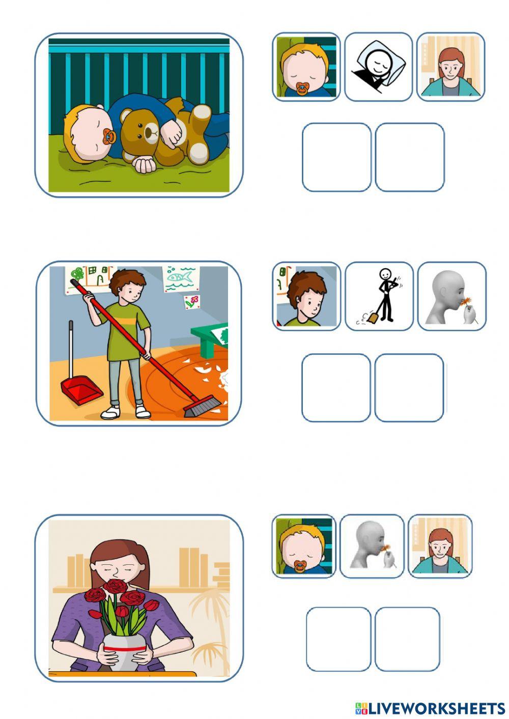 Crear oraciones y contar las palabras