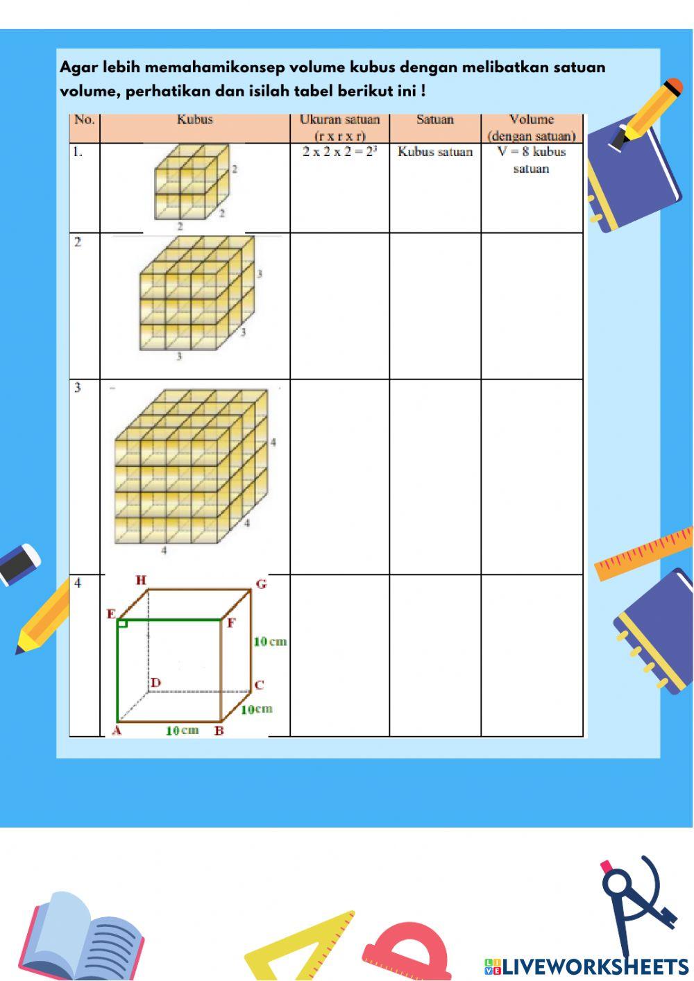 Lkpd matematika volume kubus