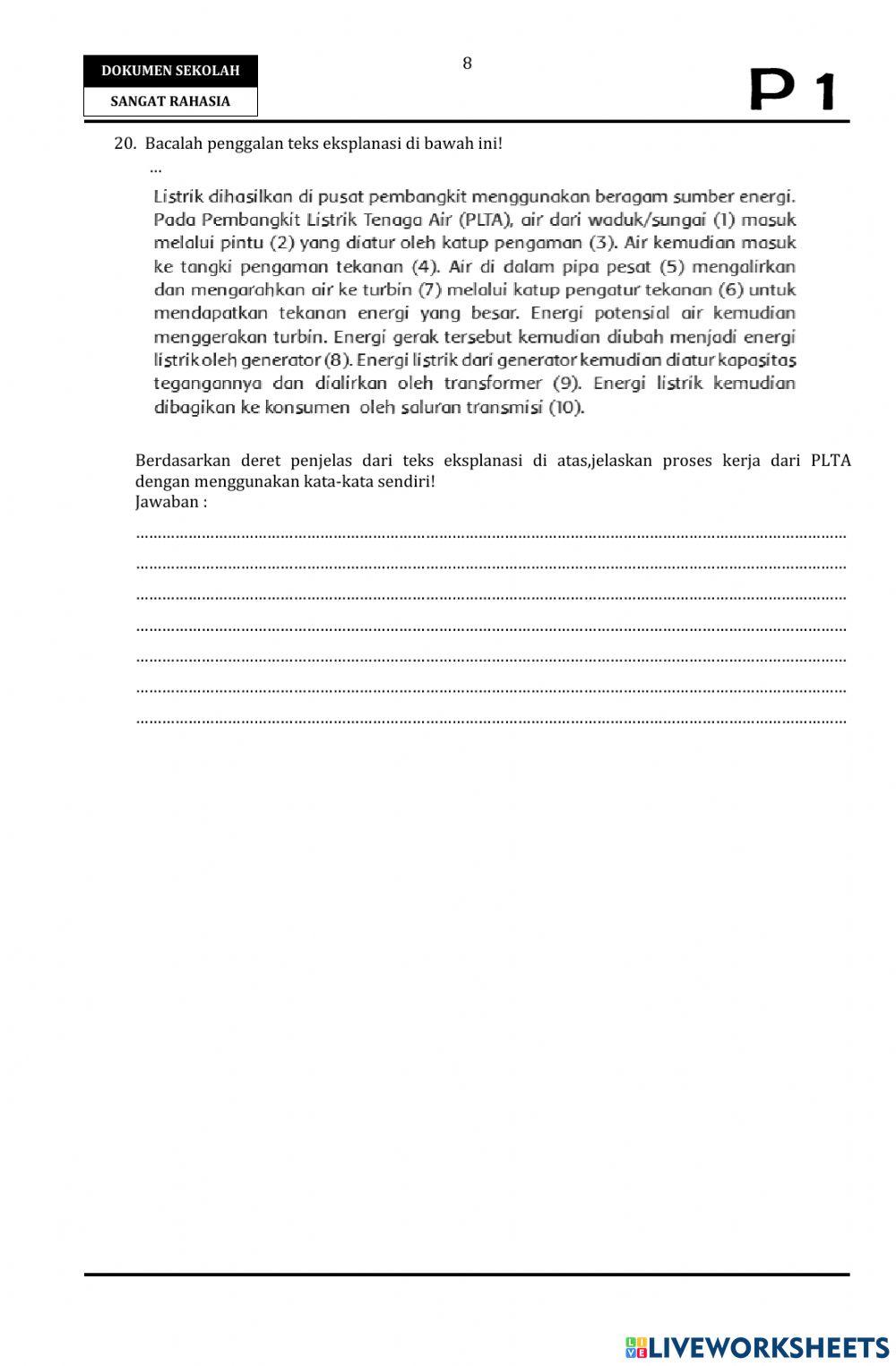 Soal PAS Tema 4 Kelas 6