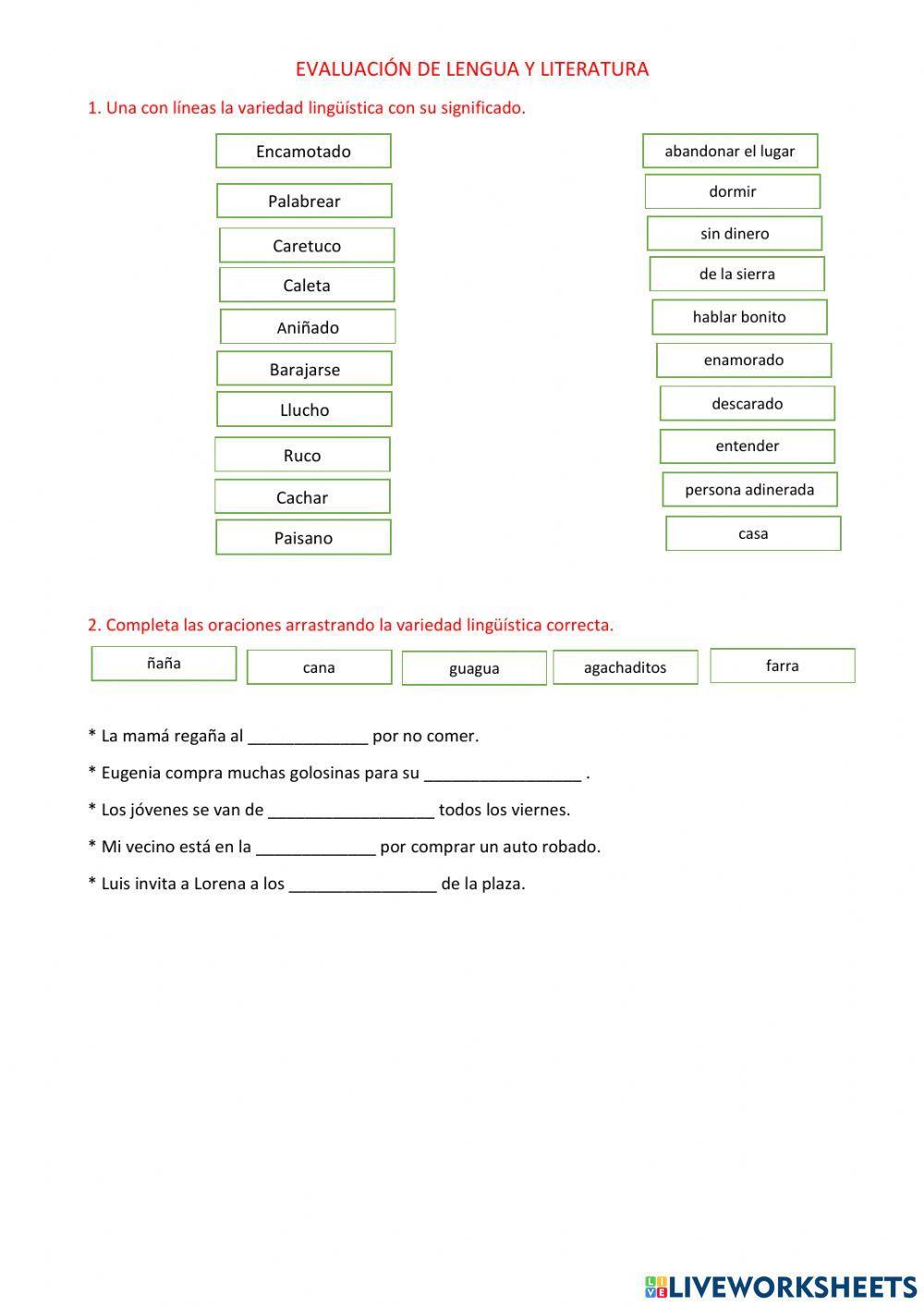 Variaciones lingüísticas