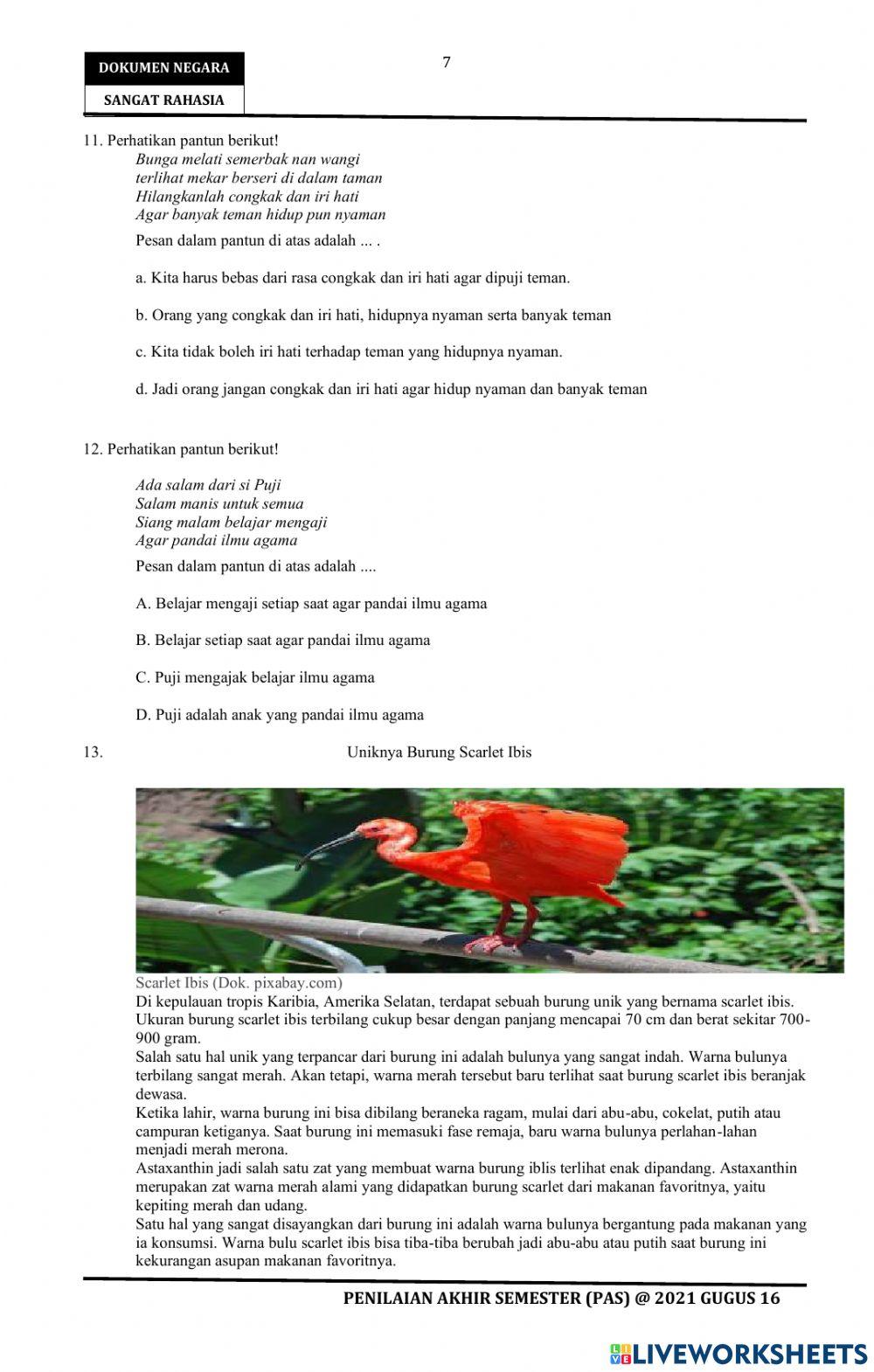 Soal pas tema 4 kelas 5